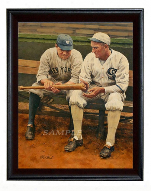 New York Yankees/chicago White Sox - &quotshoeless Babe&quot - Oversized-  Framed Giclee