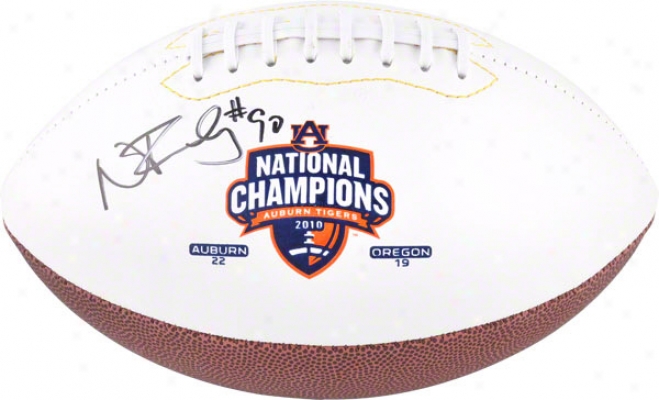 Nick Fairley Auburn Tigers Autographed White Panel Auburn National Champion sFootball