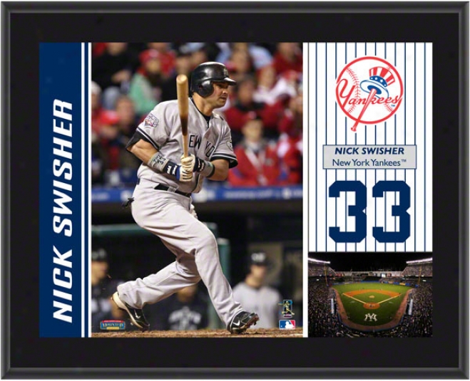 Nick Swisher Plaque  Particulars: New Yrk Yankees, Sublimated, 10x13, Mlb Plaque