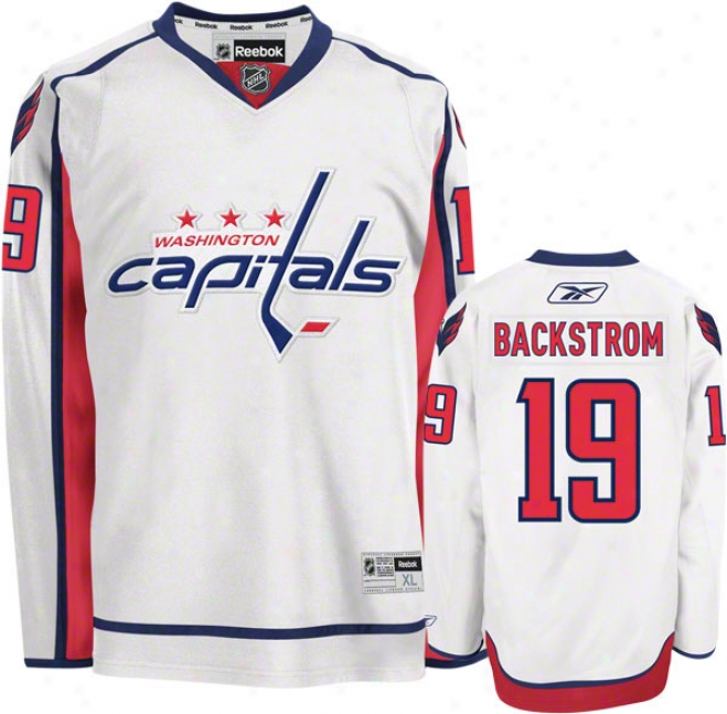 Nicklas Backstrom Jersey: Reebok White #19 Washington Capitasl Premier Jersey