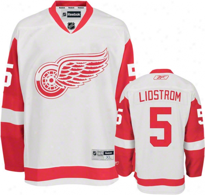 Nicklas Lidstrom Jersey: Reebok White #5 Detroit Red Wings Premier Jersey