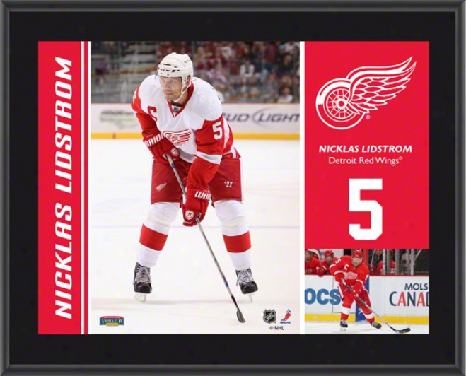 Nicklas Lidstrrom Plaque  Details: Detroit Red Wings, Sublimated, 10x13, Nhl Plaque