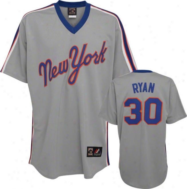 Nolan Ryan Majestic Throwback Replica New York Mets Jersey