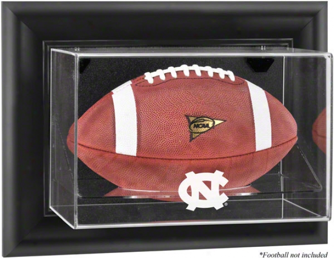 North Carolina Tar Heels Framed Wall Mounted Logo Football Display Case