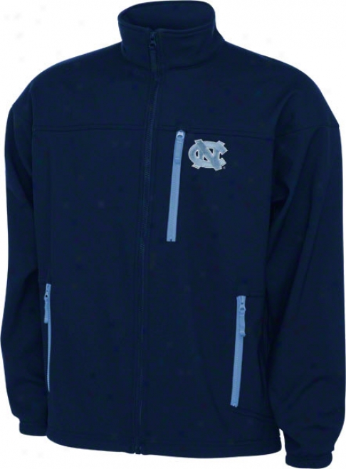 North Carolina Tar Heels Navy Columbia Give 'em 6 Softshell Jacket