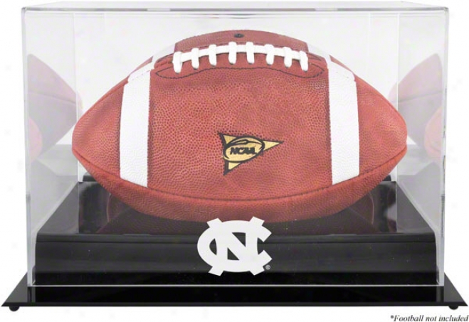 North Carolina Tar Heels Team Logo Football Display Case  Details: Black Base