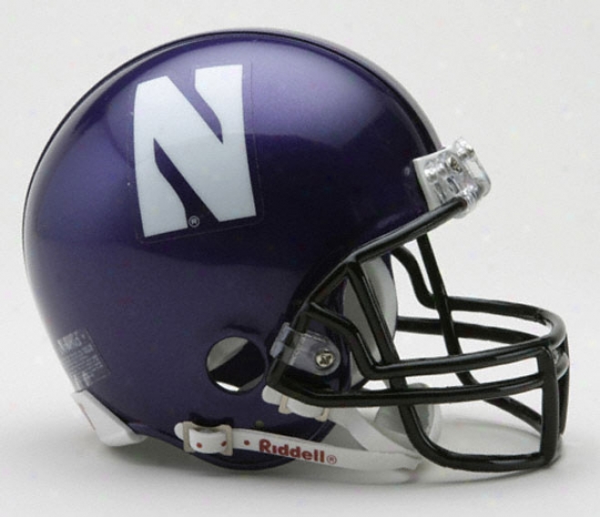 Nlrthwestern Wildcats Riddell Mini Helmet