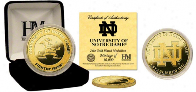 Notre Dame Fighting Irish 24kt Gold Coin