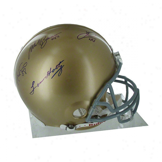 Notre Dame Fighting Irish Autographed Helmet  Details: Multi Stamp