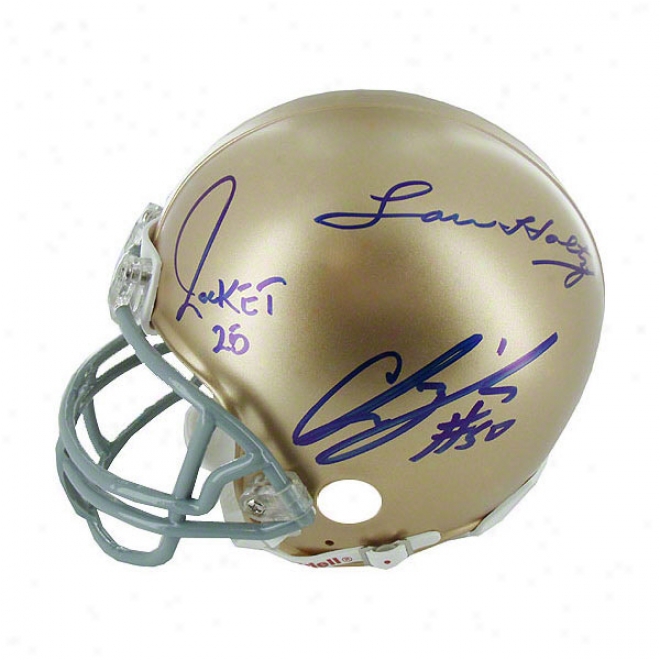 Notre Mistress Fighting Irish Autographed Mini Helmet