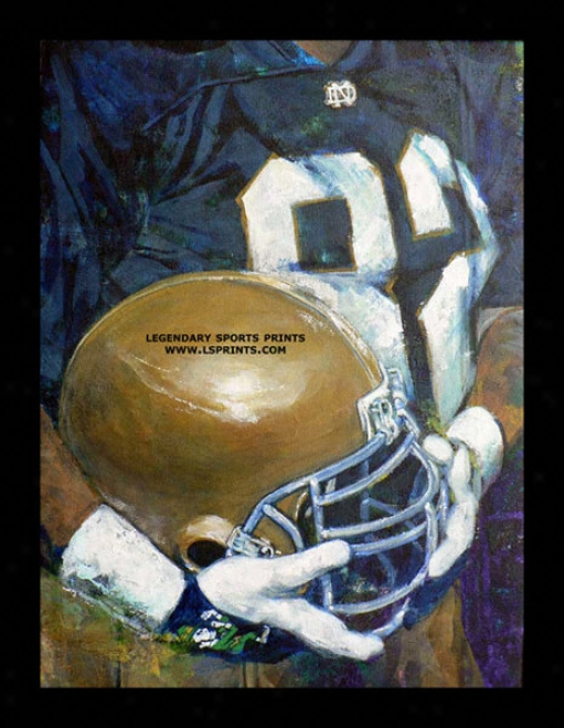 Notre Dame Contention Irish - &quotu Of Nd Helm Series&quot - Oversized - Framed Giclee