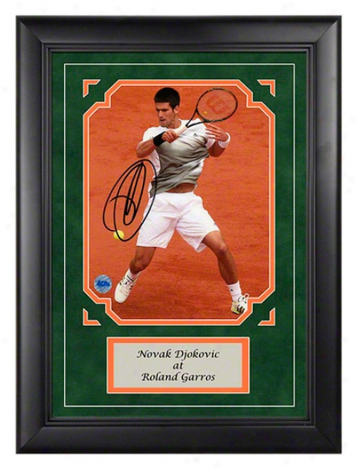 Nova Djokovic Autograph Roland Garros Framed Photograph