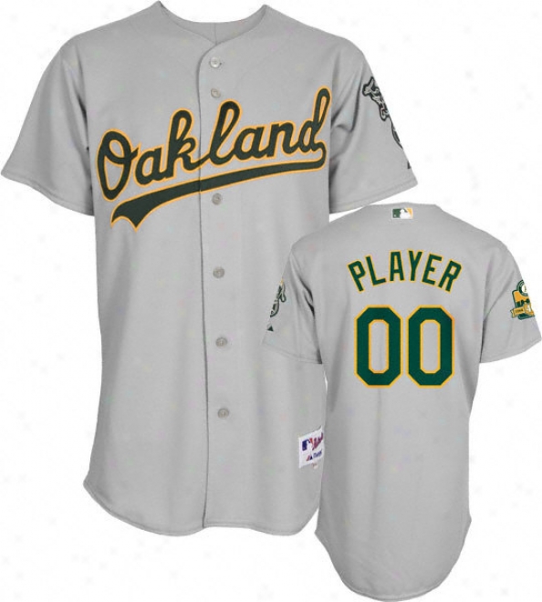 Oakland Athketics -any Player- Authentic Road Grey On-field Jersey