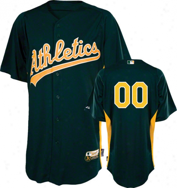 Oakland Athletics Jersey: Any Number Authentic Green On-field Batting Practice Jerseey