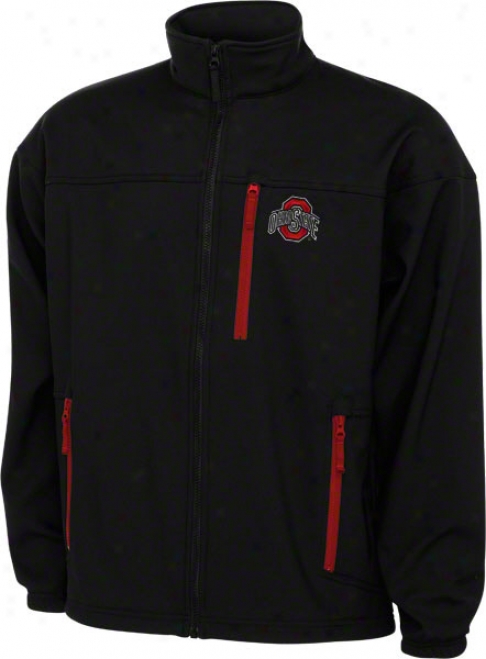 Ohio State Buckeyes Black Columbia Pay 'em 6 Softshell Jacket