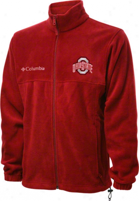 Ohio State Buckeyes Red Columbia Flanker Full-zip Jerkin