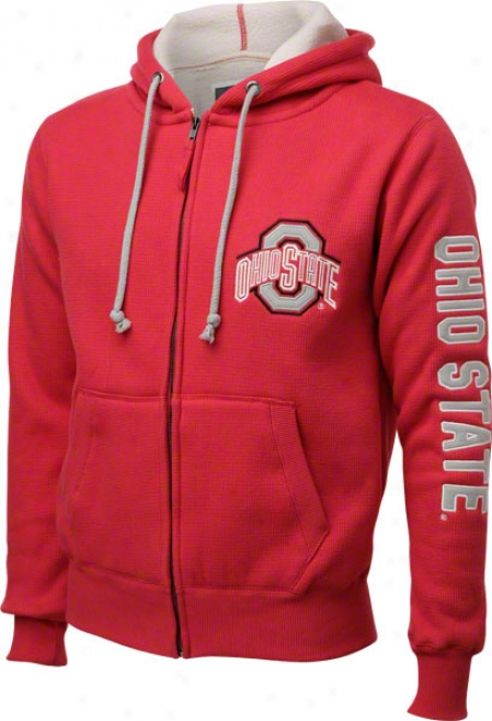 Ohio State Buckeyes Red Tundra Thermal Full-zip Jerkin