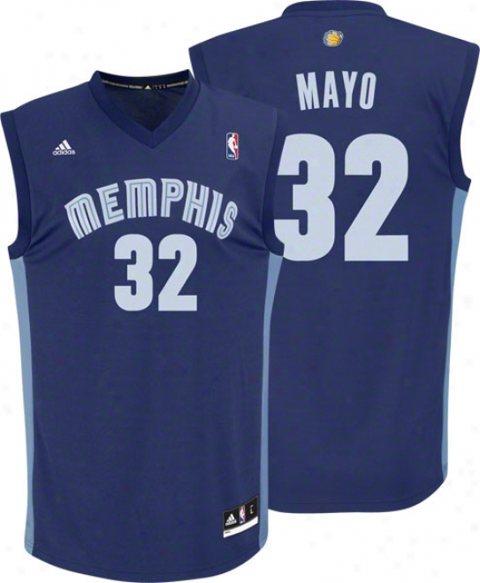 O.j. Mayo Jersey: Adidas Revolution 30 Navy Replica #32 Memphis Grizzlies Jersey