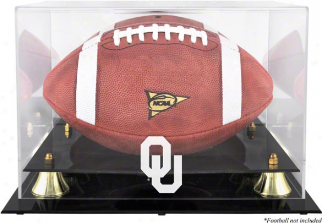 Oklahoma Sooners Golden Classic Logo Football Display Case