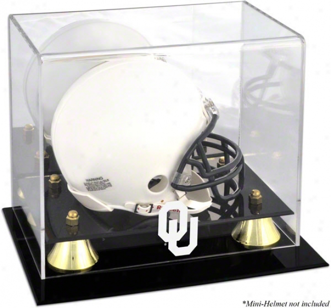 Oklahoma Sooners Golden Classic Logo Mini Helmet Display Case