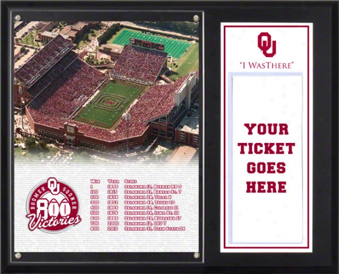 Oklahoma Sooners Sublimated 12x15 Plaque  Details: Sooners 800 Wins, &quo5i Was There&quot