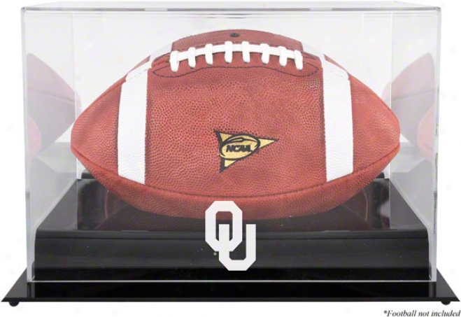 Oklahoma Sooners Team Logo Football Display Case  Details: Black Found