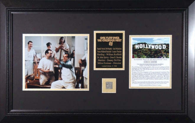 One Flew Ove5 The Cuckoos Nest - Cast - Framed 8x10 Photograph With Piece Of Hollywood Prodigy