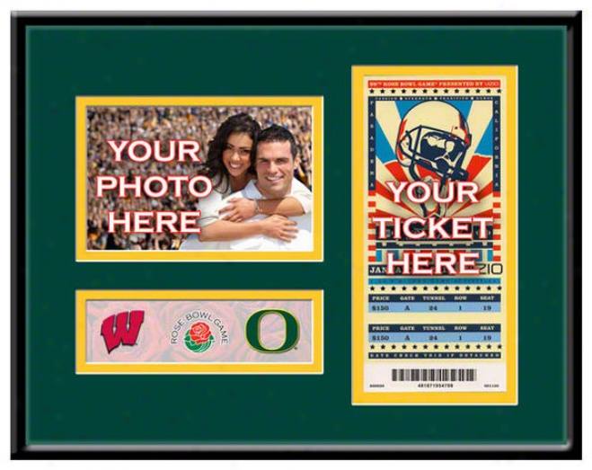 Oregon Ducks 2012 Rose Bowl Your 4x6 Photp And Ticket Frame