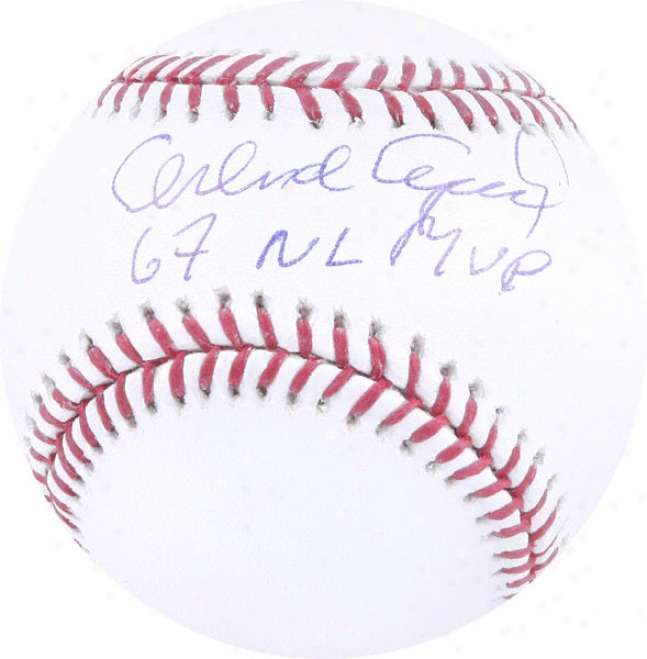 Orlando Cepeda Autographed Baseball  Details: 67 Nl Mvp Inscription