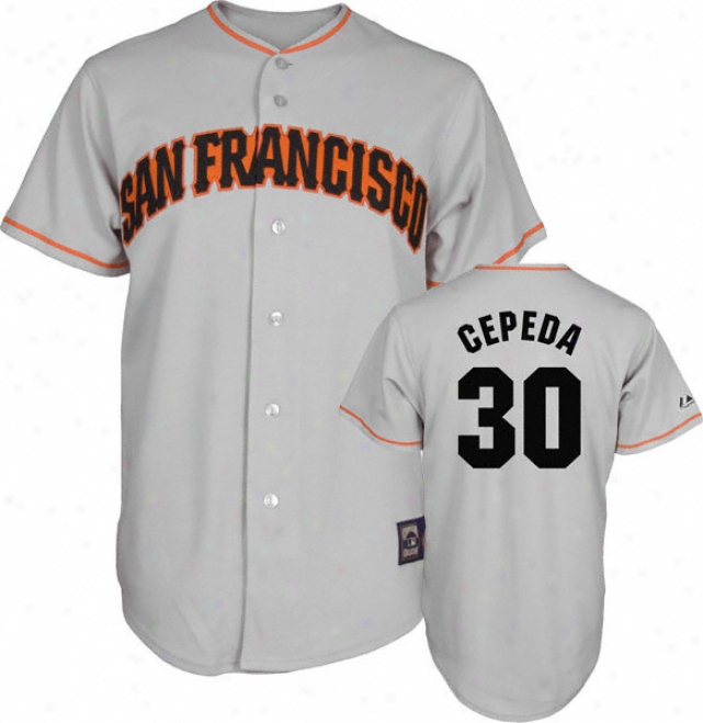 Orlando Cepeda Mwjestic Cooperstown Throwback San Francisco Giants Jersey