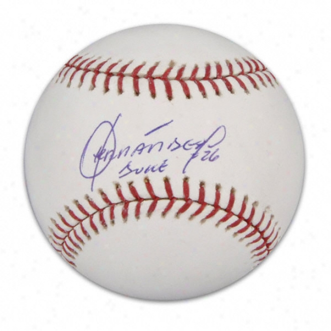 Orlando Hernandez New York Mets Autographed Mlb Baseball