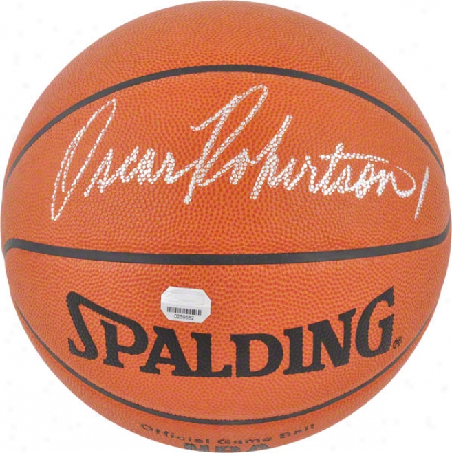 Oscar Robertson Autographed Basketball  Details: Official Spalding Basketball