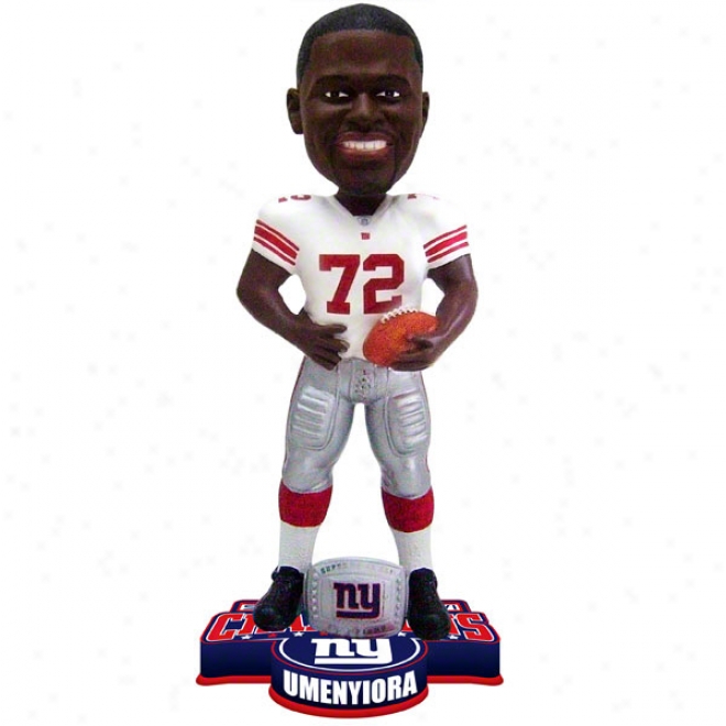 Osi Umenyiora #72 New York Giants Super Bowl Xlvi Champions Ring Bobble Head