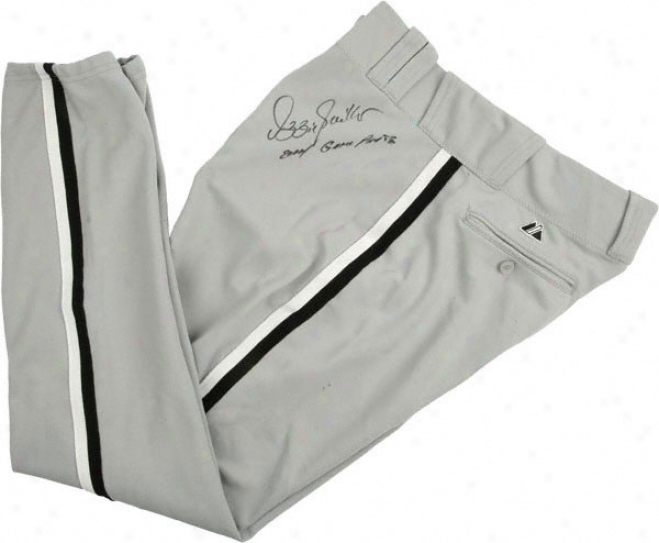 Ozzie Guillen Chicago White Sox Autographed 2004 Game Worn Grey Pants W/''2004 Game Worn'' Inscription