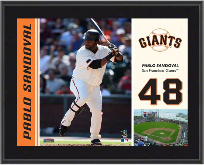 Pablo Sandoval Plaque  Details: San Francisco Giants, Sublijated, 10x13, Mlb Plaque