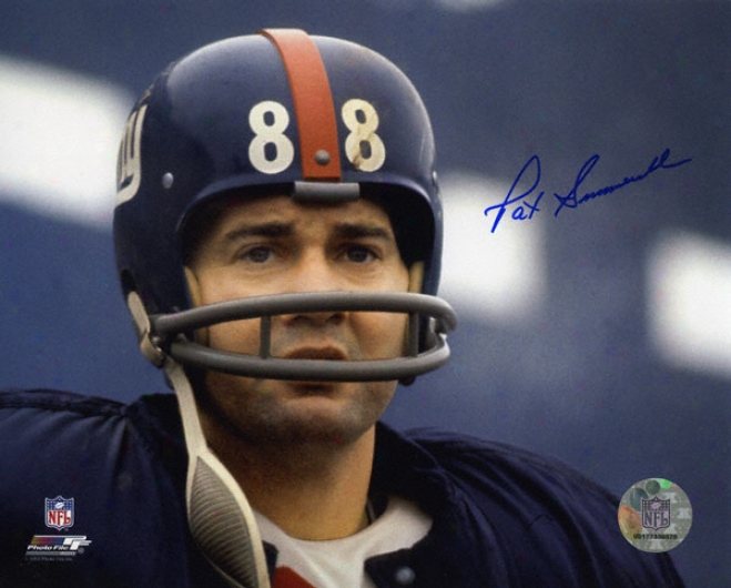 Pat Summerall New York Giants - Head Shot - Autographed 8x10 Photograph