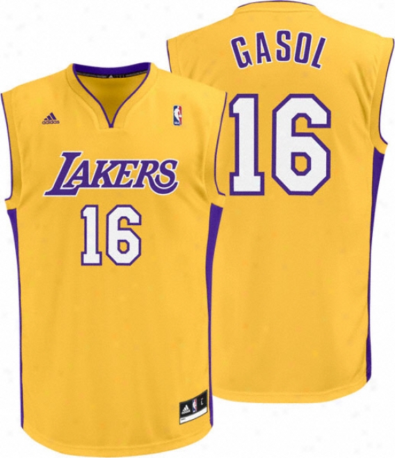 Pau Gasol Jersey: Adidas Revolution 30 Gopd Replica #16 Los Angeles Lakers Jersey