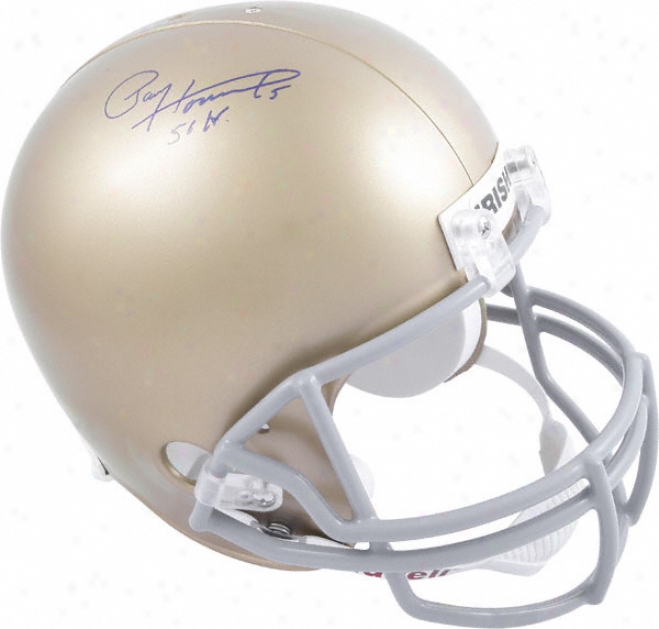 Paul Hornung Autogrqphed Helmet  Details: Notre Dame,  Details: 56 H Inscription, Riddell Replica Helmet