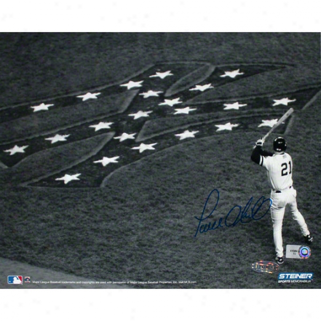 Paul O'neill New York Yankees 8x10 Autographed 2001 Wird Series On Deck Photograph