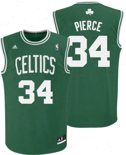 Paul Pierce Jerwey: Adidas Revolution 30 Lawn Replica #34 Bostom Celtics Jersey