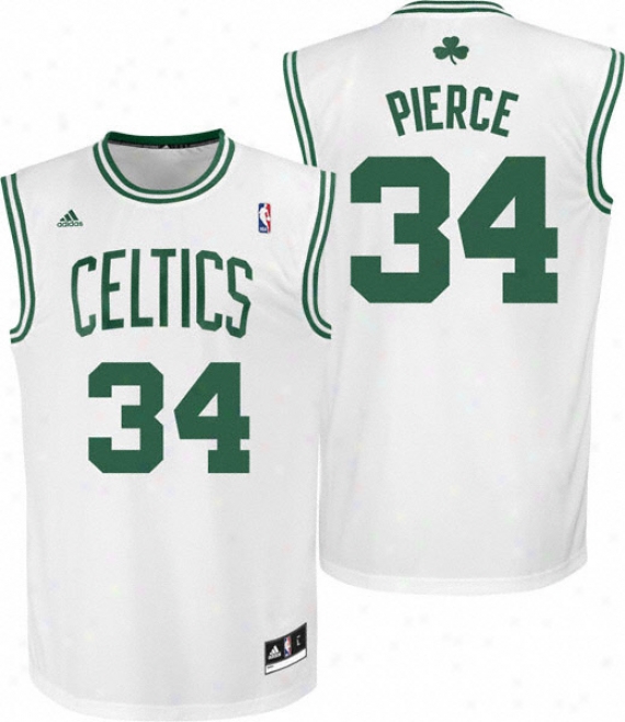 Paul Pierce Jersey: Adidas Revolution 30 White Replica #34 Boston Celtics Jersey