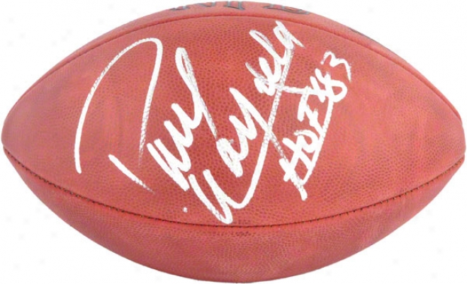 Paul Warfield Autographed Football  Details: Pro Fiotball With Hall Of Fame 1983 Inscripyion