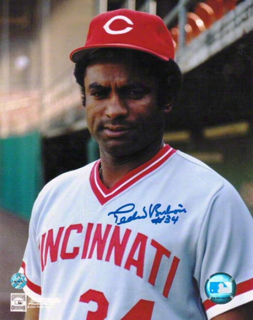 Pedro Borbon Cincinnati Reds Autographed 8x10 Photo Pose