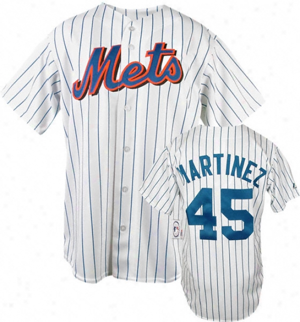 Pedro Martinez White Majestic Mlb 2009 Home Royal Replica New York Mets Jersey