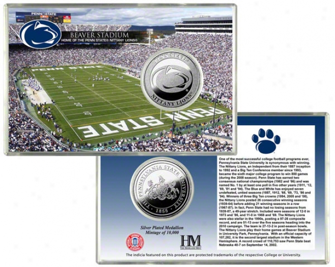 Penn State Nittany Lions Beaver Stadium Silver Coin Card