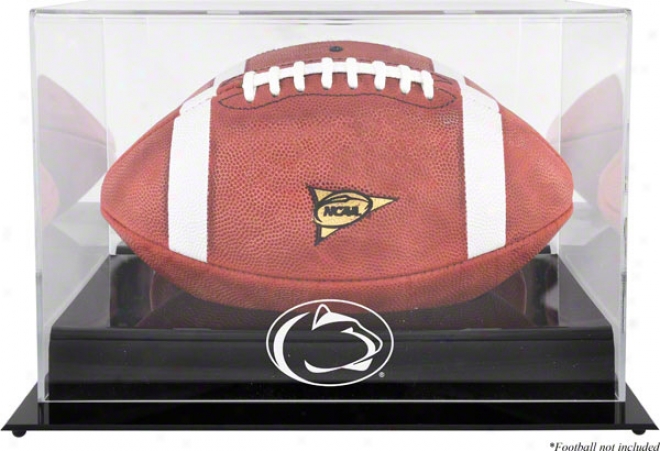 Penn State Nittany Lions Black Base Logo Football Display Case