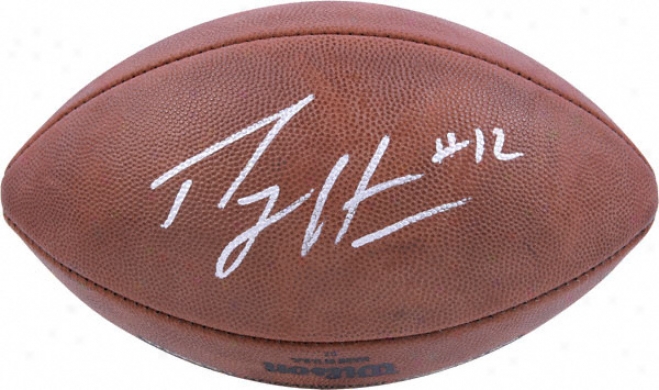 Percy Harvin Autographed Football  Details: Minnesota Vikings