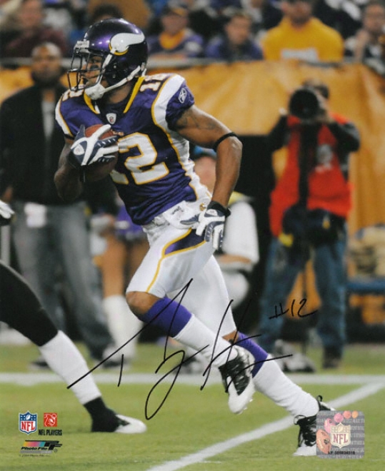 Percy Harvin Minnesota Vikings Autographed 8x10 Photograph