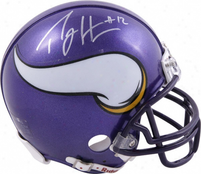 Percy Harvin Minnesota Vikings Autographed Mini Helm