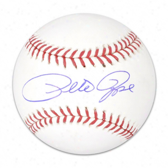 Pete Rose Autographed Baseball